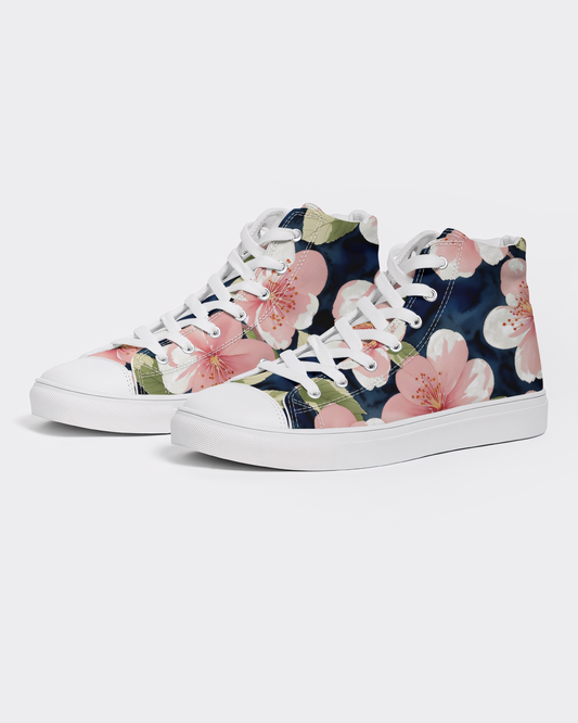 Men's Sakura High Top Canvas Shoes - White