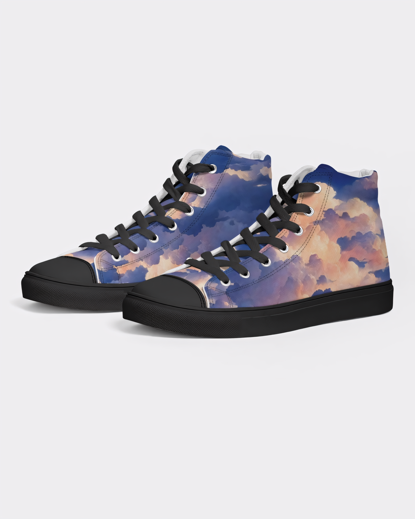 Women's Head in the Clouds High Top Canvas Shoes - Black