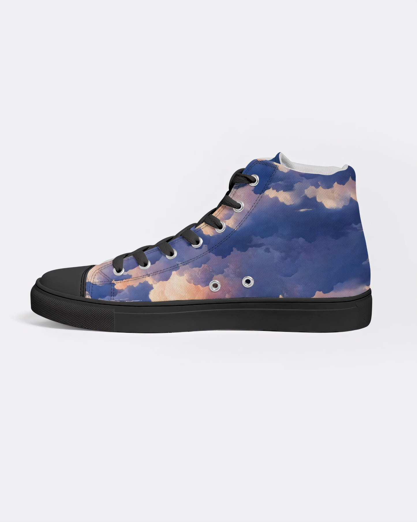 Women's Head in the Clouds High Top Canvas Shoes - Black