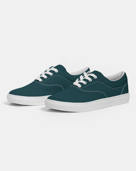 Men's Dark Sea Green Low Top Canvas Shoes