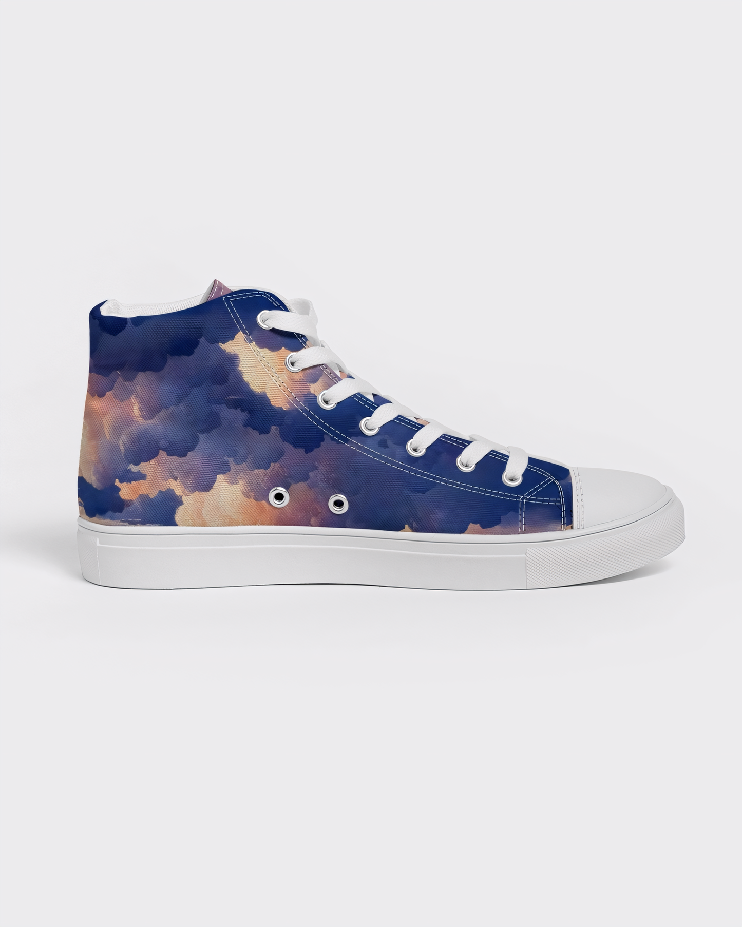 Women's Head in the Clouds High Top Canvas Shoes - White