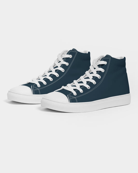 Men's Midnight Blue High Top Canvas Shoes